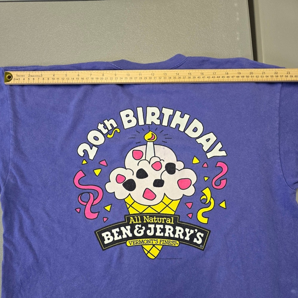 Vintage 1998 Ben & Jerry's Free Cone Day T Shirt Single Stitch USA XL - Picture 8 of 11